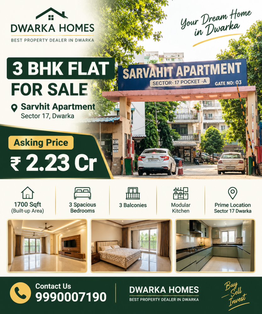 3 bhk flat for sale in Sarvhit CGHS Apartment 